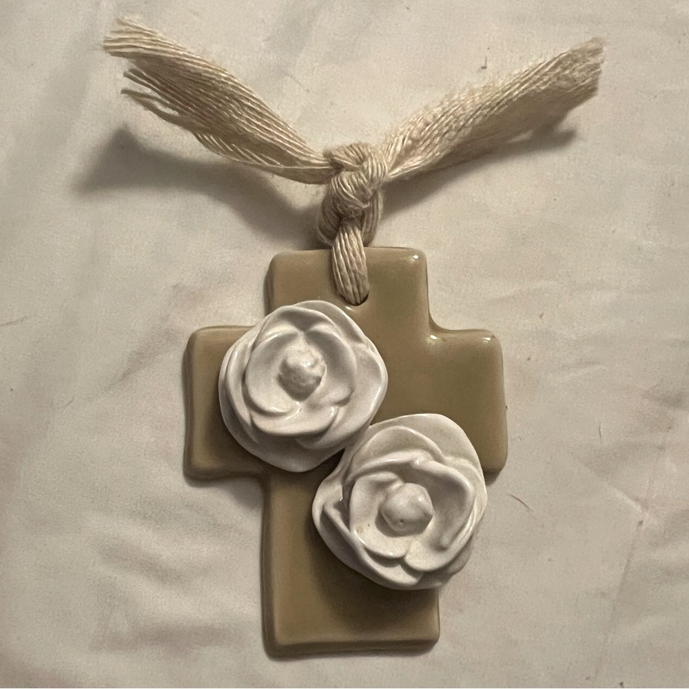 Handmade pottery cross
